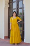 KA 1173 Faux Blooming Premium Designer Gown Suppliers In India