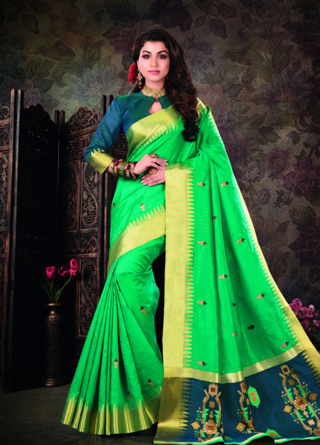 Sangam Shantipuri Latest Festive Wear Handloom Pure Crystal Silk Designer Sarees Collection