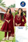 Vartika By Vitara Vichitra Silk Embroidered Readymade Suits Suppliers In India