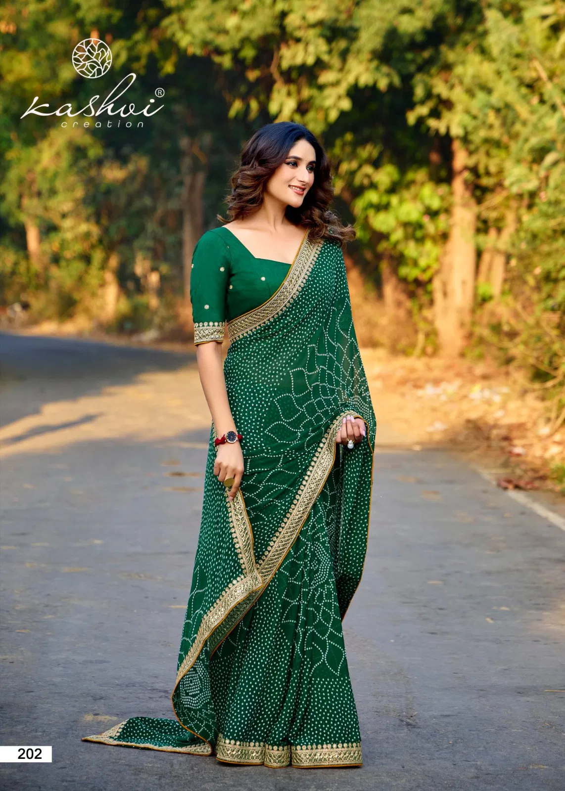 Chuneri Vol 2 By Kashvi Mono Georgette Daily Wear Saree Orders In India