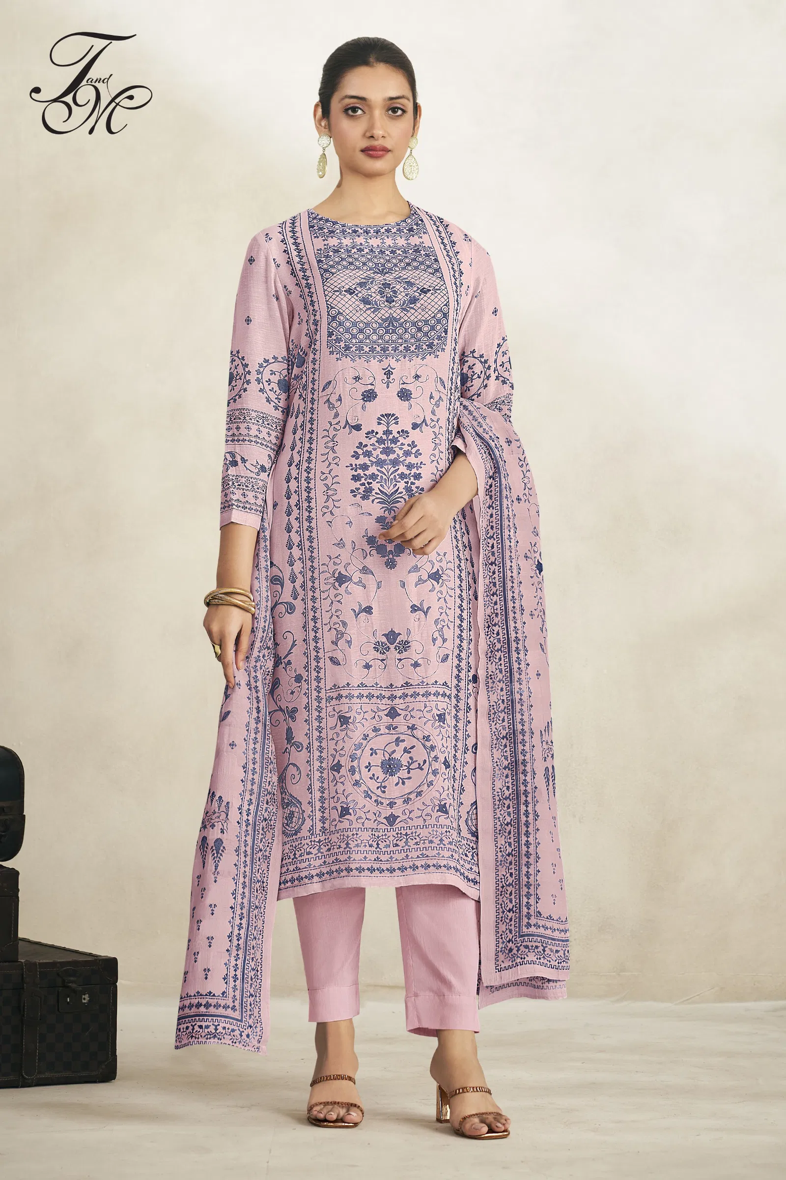 Saleha By T&M Linen Digital Printed Dress Material Suppliers In India