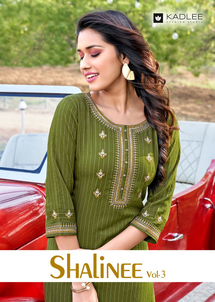 Kadlee Shalinee 3 New Ethnic Wear Viscose Kurti With Bottom Collection