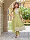 Renu By Aanchi Roman Silk Wholesale Anarkali Kurti With Bottom Dupatta In India