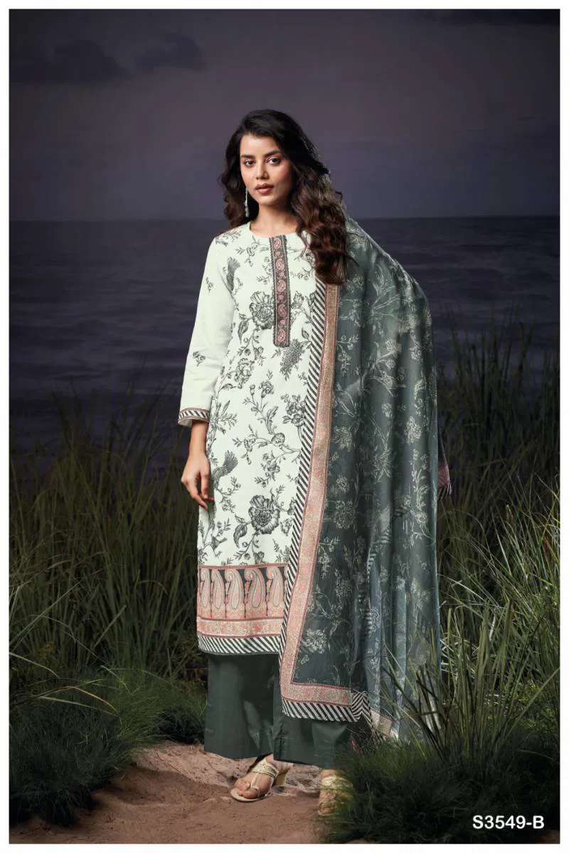 Charlotte By Ganga Cotton Linen Printed Embroidered Salwar Suit Best Wholesale Shop In Surat
