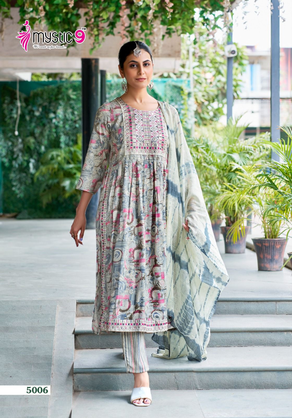 Sara Vol 7 By Mystic 9 Rayon Printed Kurti With Bottom Dupatta Suppliers In India