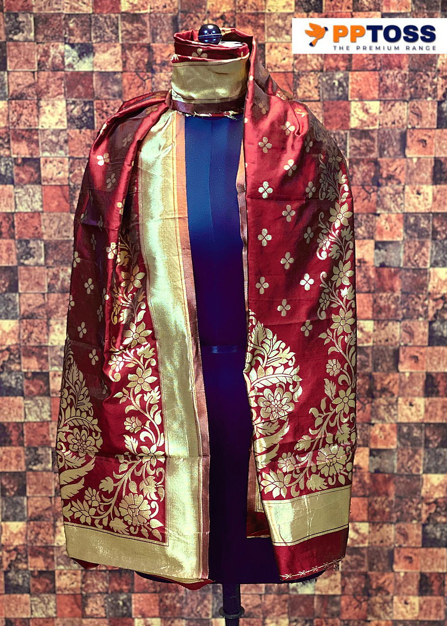 Pptoss Banarasi SIlk Dupatta 11 Printed Fancy Designer Latest Dupatta Collection