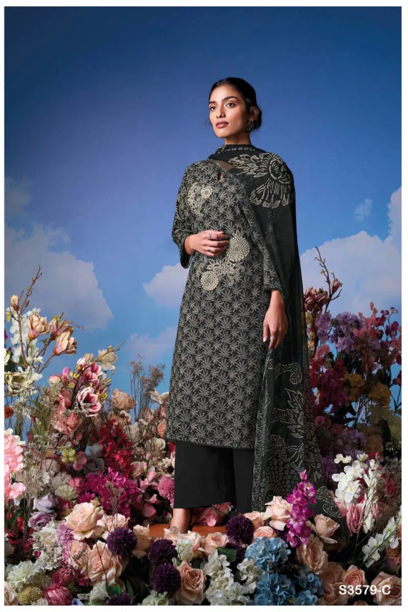 Joshna By Ganga Cotton Printed Embroidered Salwar Suit Online Wholesale