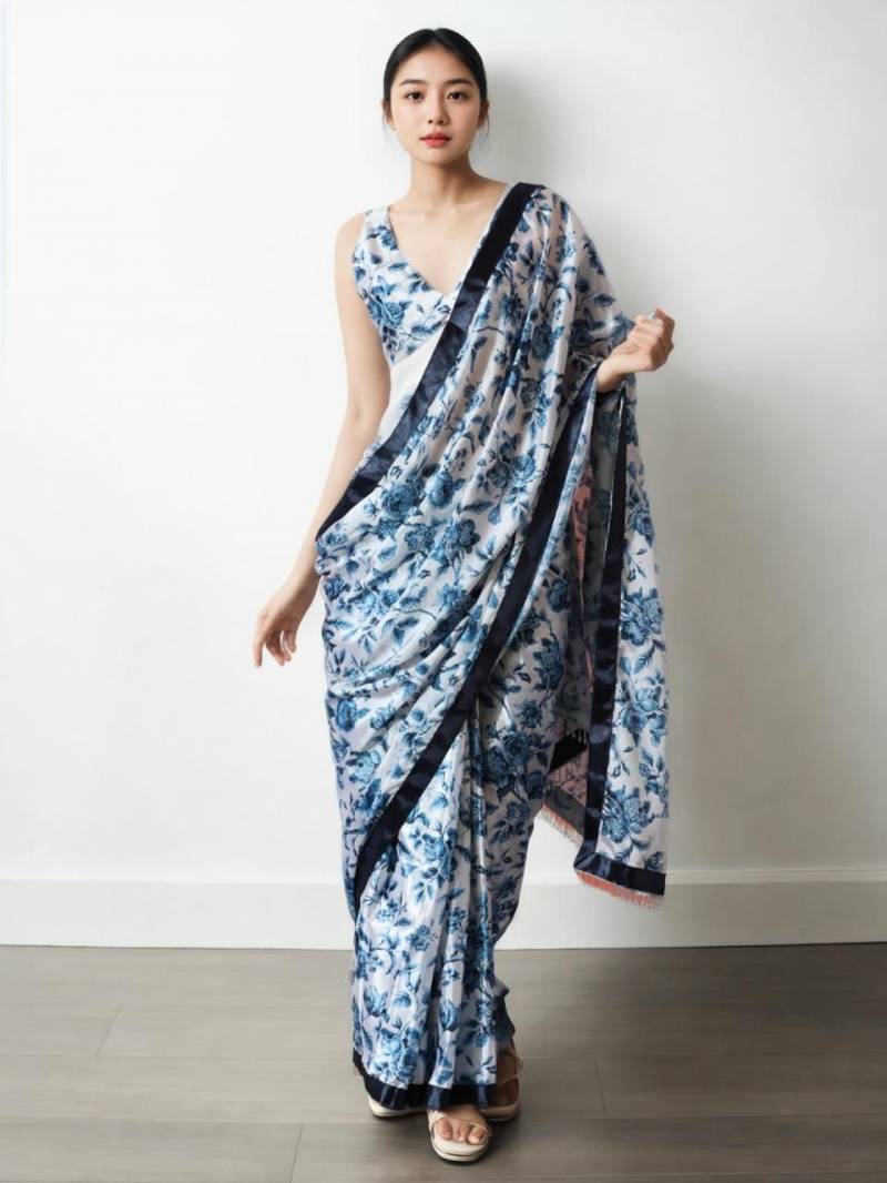 Vt 705 Digital Printed Chinon Silk Stylish Saree Wholesale Suppliers In Mumbai