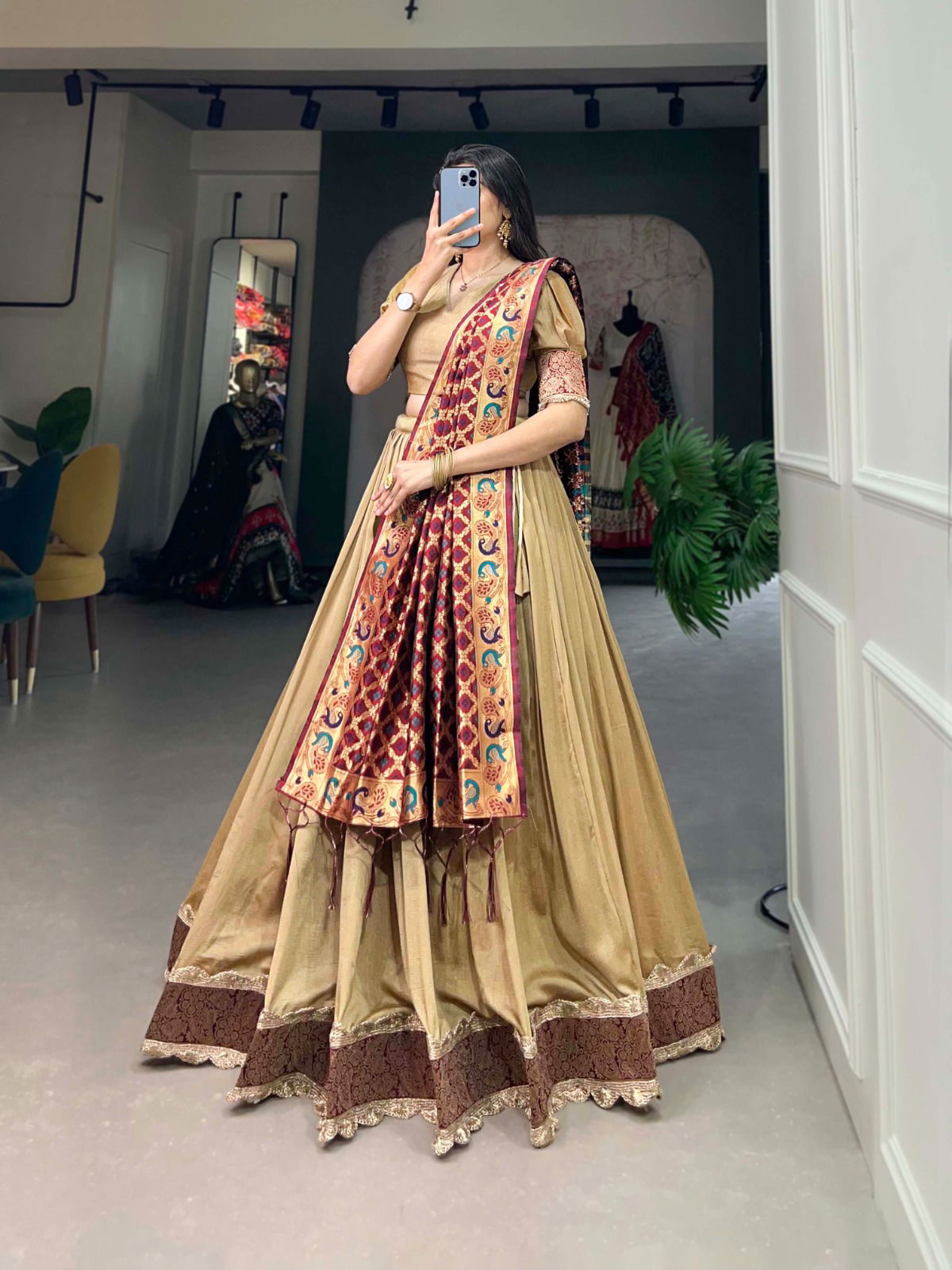 Aawiya 2014CHK Vichitra Silk Occasion Wear Lehenga Choli Wholesale Online