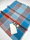 Sc Checks Linen Cotton Woven Crafted With Checks Printed Saree Wholesale Online