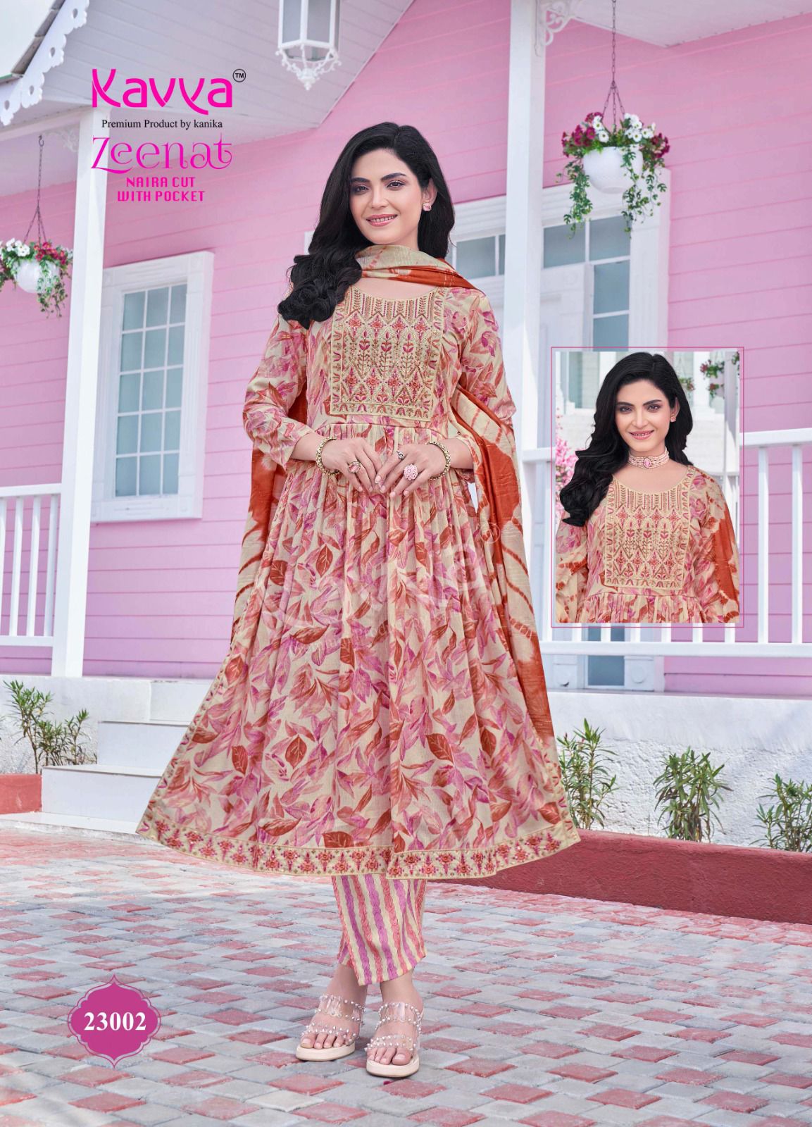 Zeenat Vol 23 By Kavya Printed Kurti Bottom With Dupatta Wholesale Manufacturer