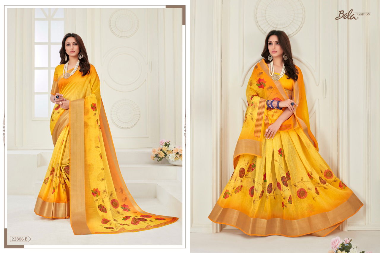 BELA JASMINE VOL-13 Latest Designer Festive Wear Heavy Chiffon Printed saree Collection