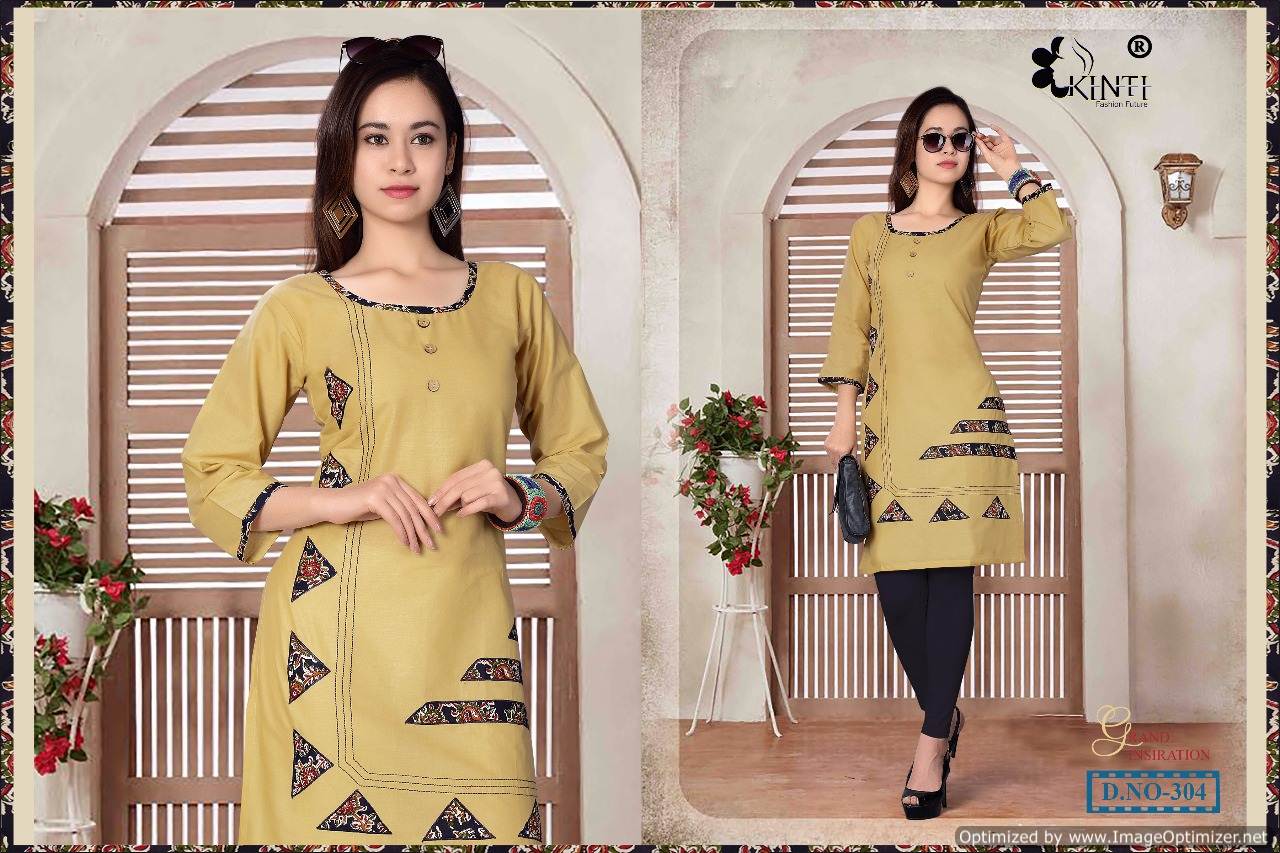 kinti-navya Latest Fancy Regular Wear Pure Cotton Designer Kurtis Collection

