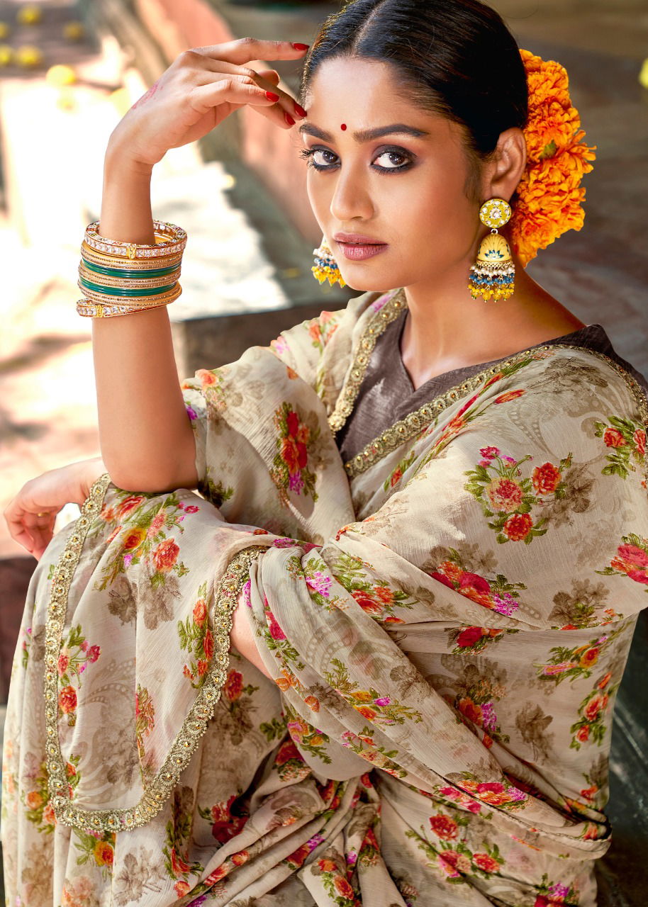 Kashvi Nirali Fancy Latest Fancy Designer Heavy Regular Casual Wear Chiffon Printed Sarees Collection
