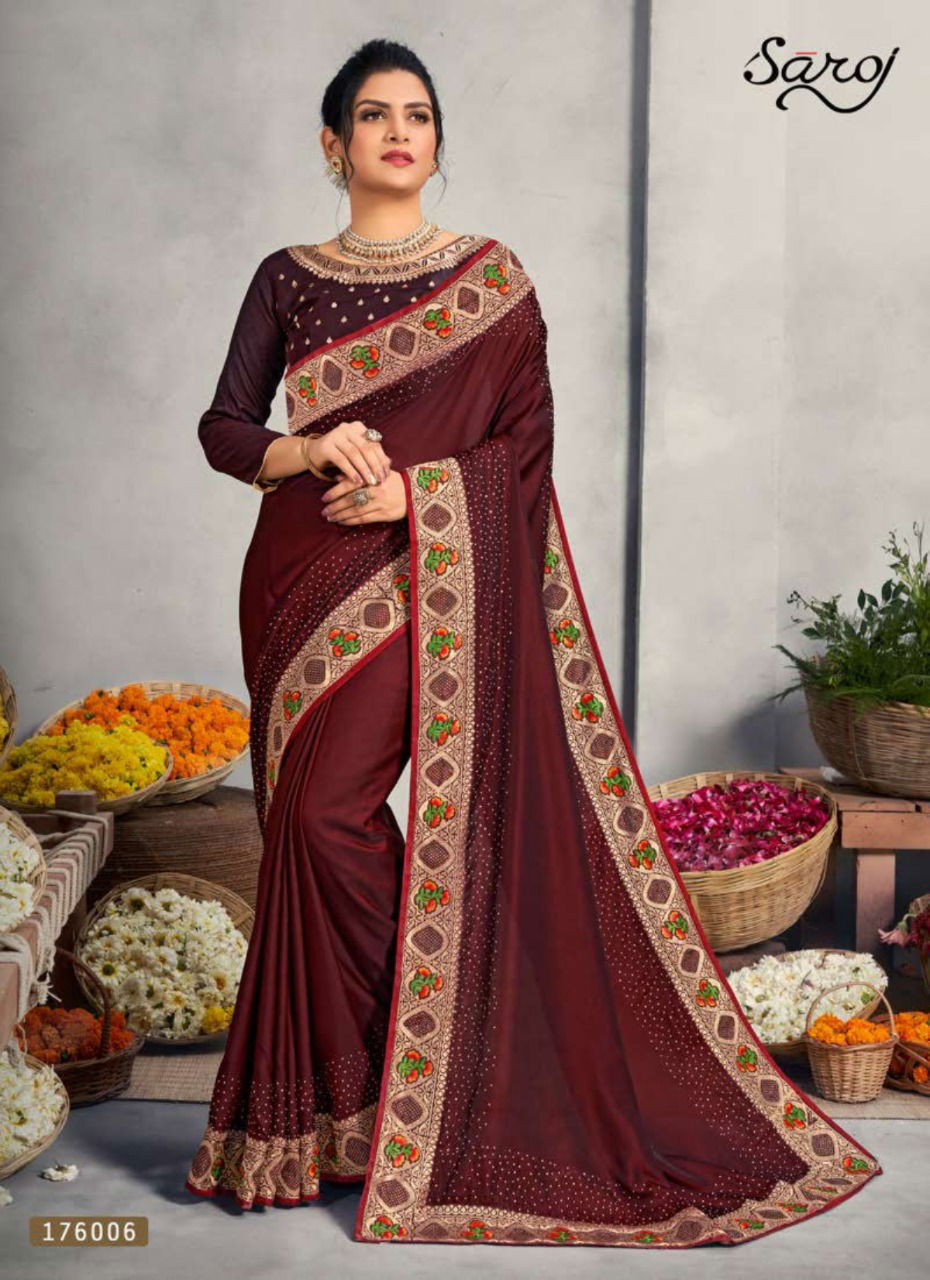Saroj Miracle Fancy Latest Printed Festive Wear Silk Sarees Collection