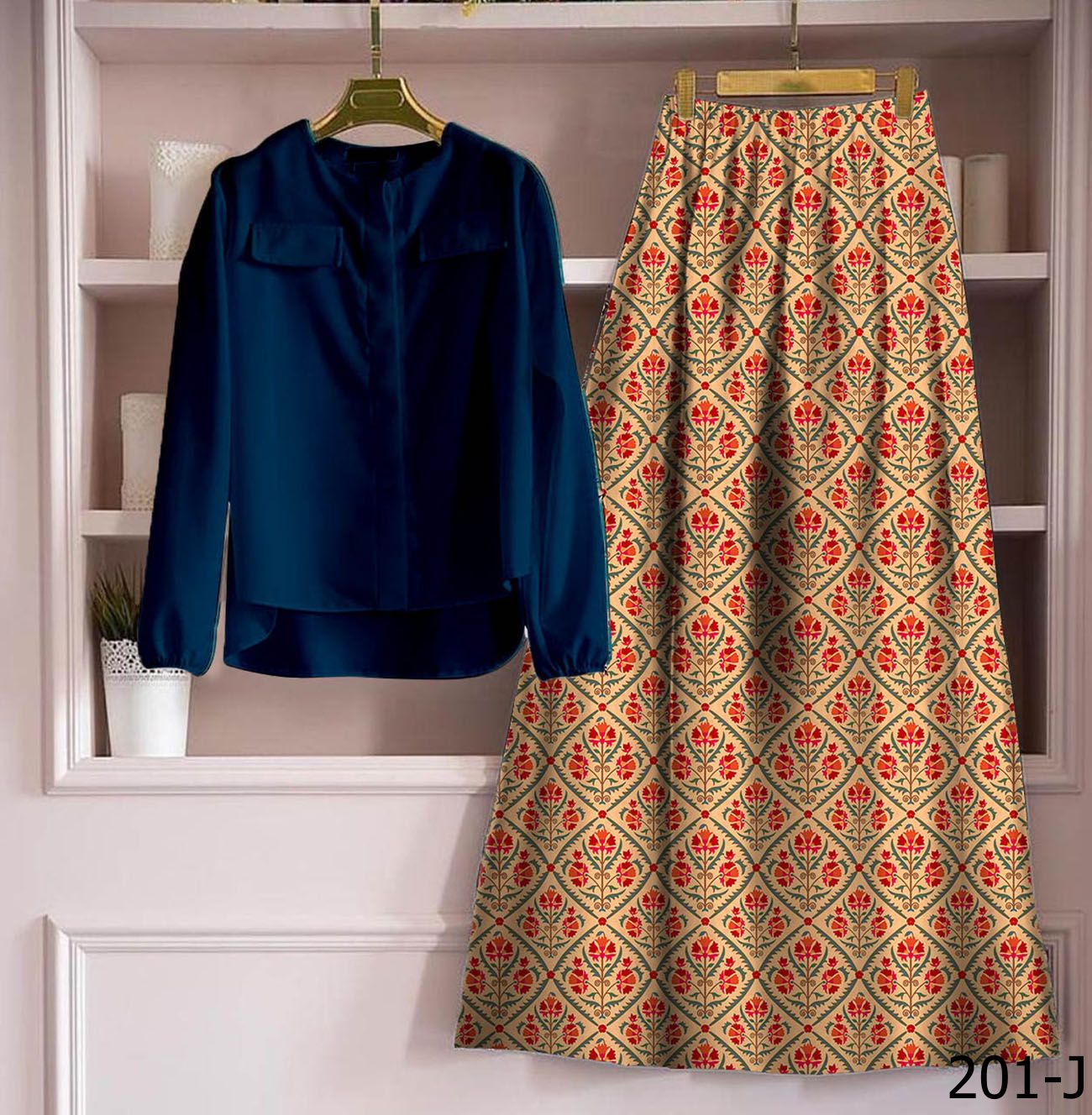 New Latest Designer Printed Casual Skirt With Top Collection 