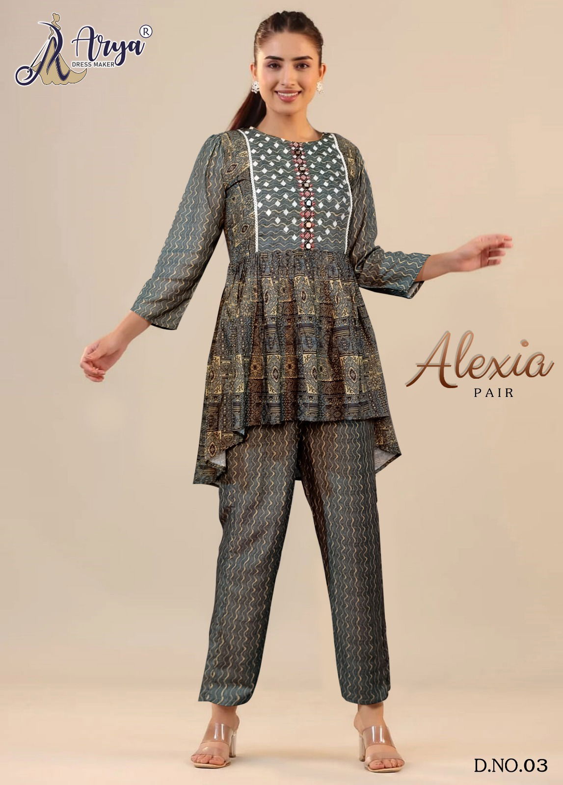 Alexia By Arya Ladies Top With Pant Western Catalog