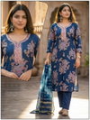Naisha K 724 Vertican Discharge Print Kurti With Bottom Dupatta Wholesale Online