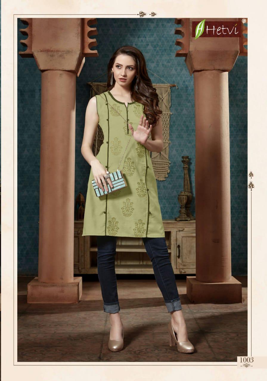Hetvi Kriti Latest Designer fancy Casual Wear Printed Short Kurti Collection