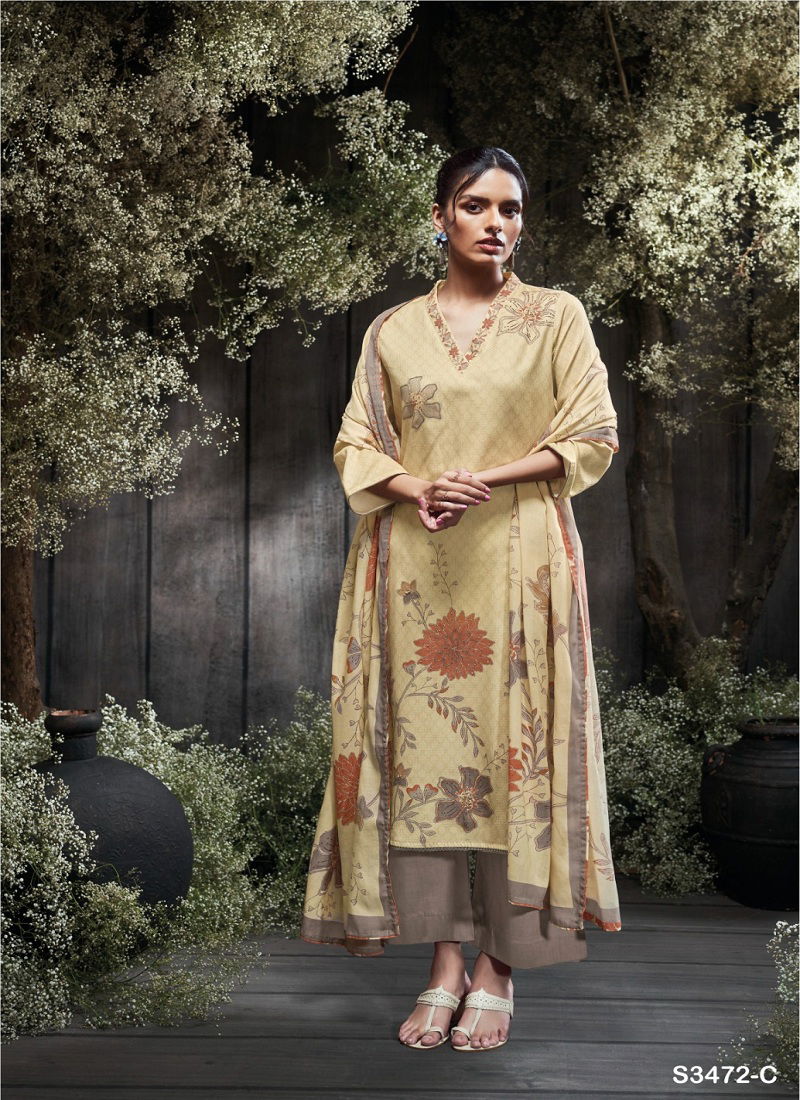 Nimrit 3472 By Ganga Cotton Printed Designer Salwar Suit Wholesale Online