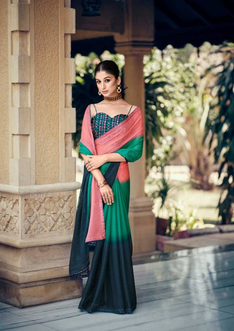 Sanskar Firki Chiffon Weaving Pattern Digital Border Daily Wear Saree Wholesale Online