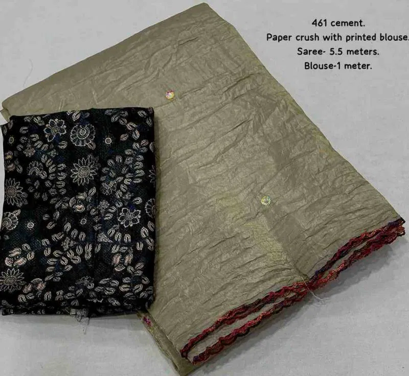Kc 614 Beautiful Solid Crush Party Wear Saree Best Wholesale Shop In Surat