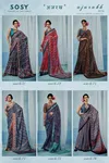 Ajrakh Silk By Sosy Satin Georgette Printed Uniform Wear Sarees Orders In India