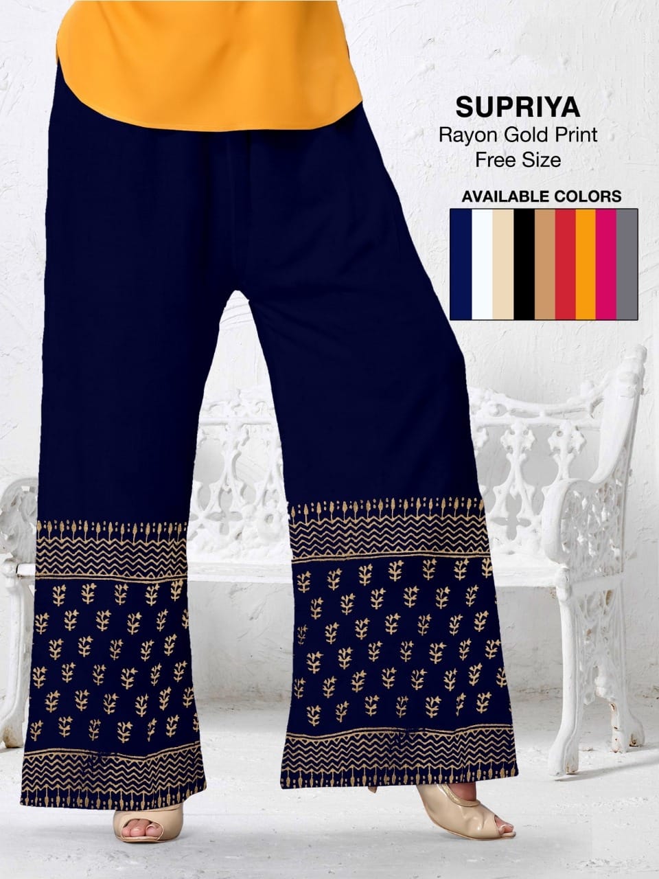 Kavyansika Supriya Palazzo Casual Wear Rayon Printed Collection
