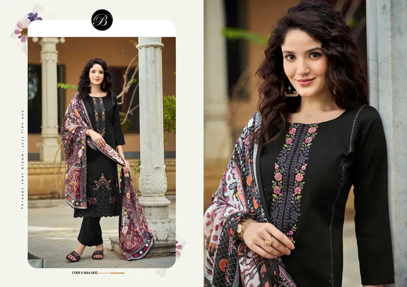Zarqash Vol 5 By Belliza Jam Embroidery Wholesale Dress Material In India