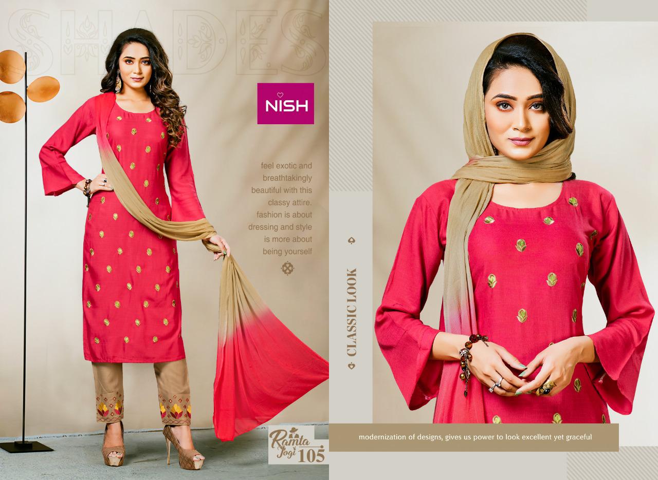 Nish Ramta Joghi Ethnic Wear Rayon Printed Ready Made Collection

