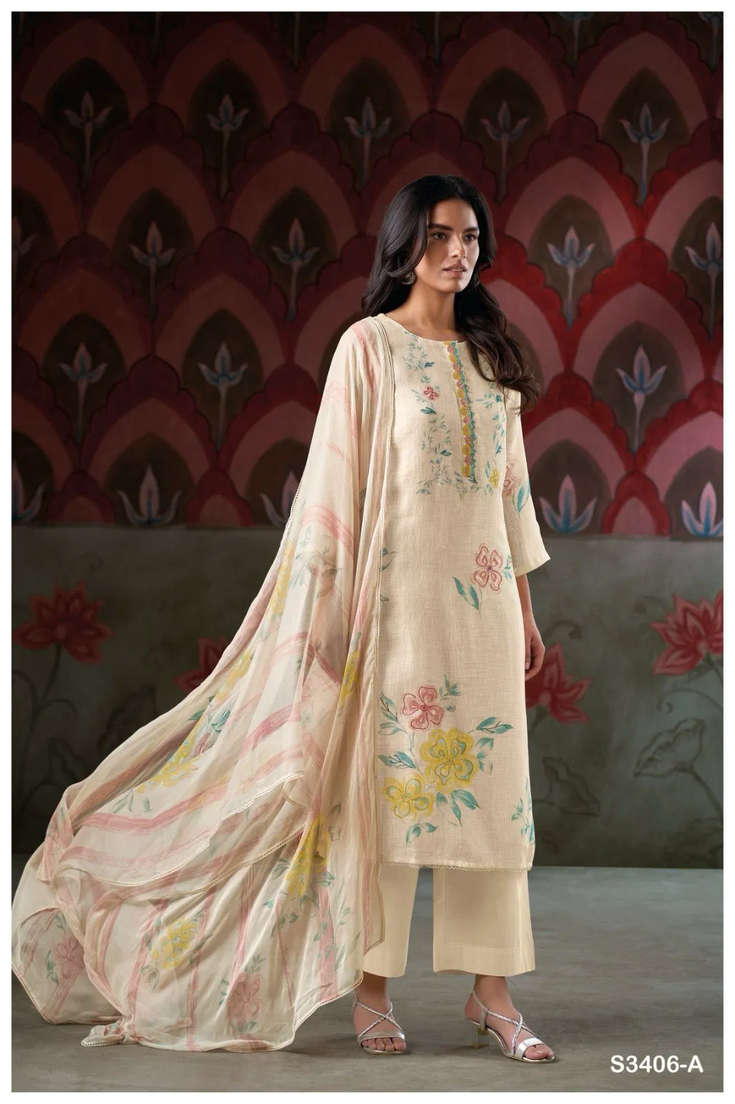 Carina 3406 By Ganga Linen Printed Designer Salwar Suit Suppliers In India