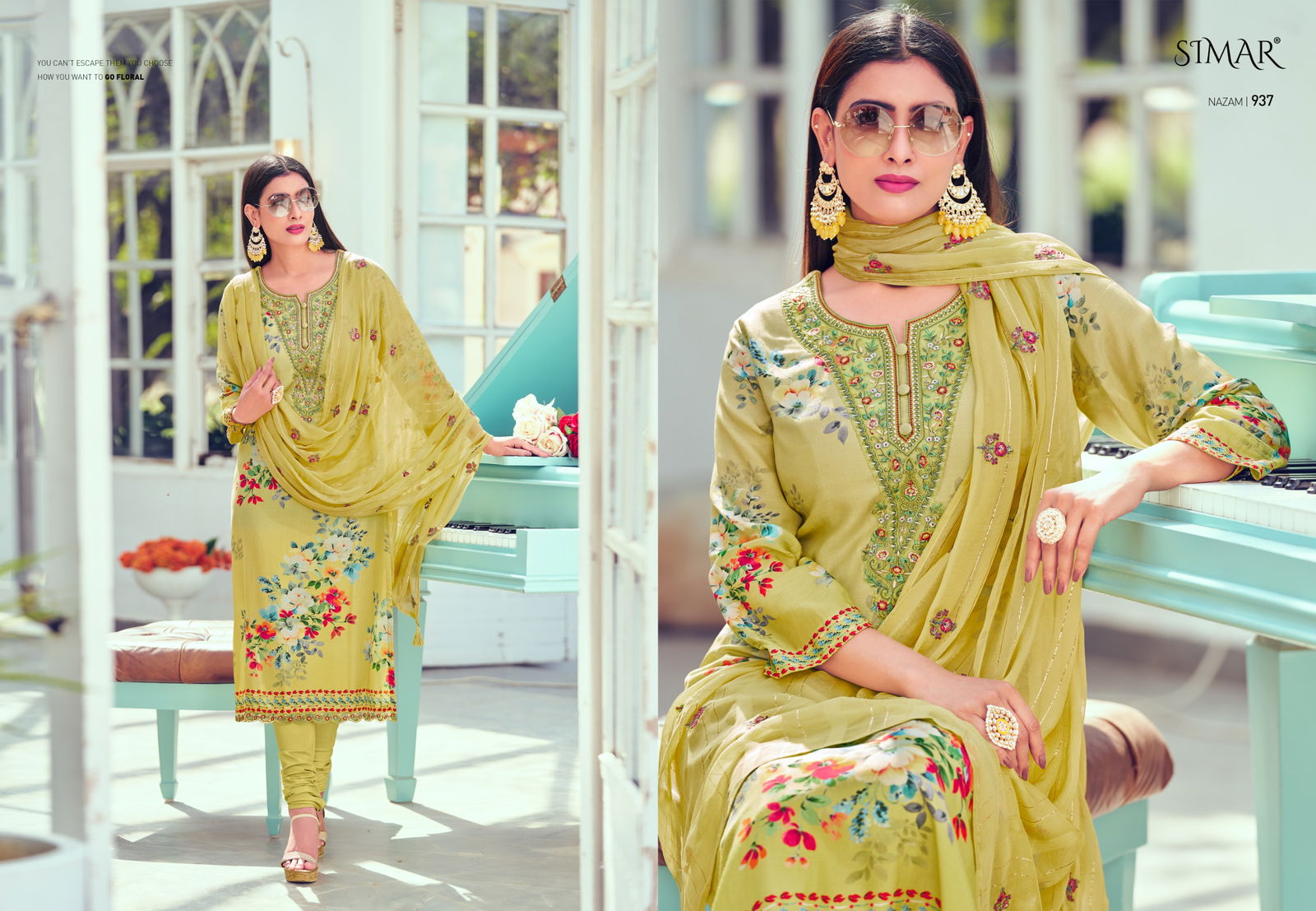 Nazam Vol 2 By Glossy Muslin Digital Printed Dress Material Orders In India