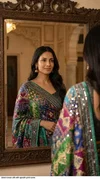 Tew Vol 1 Roman Silk With Ajarakh Print Saree
