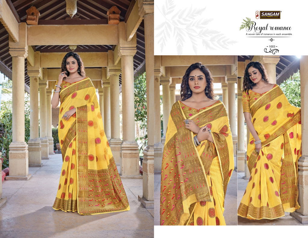 Sangam Gautami Latest Fancy Designer Festive Wear Cotton Handloom Sarees Collection
