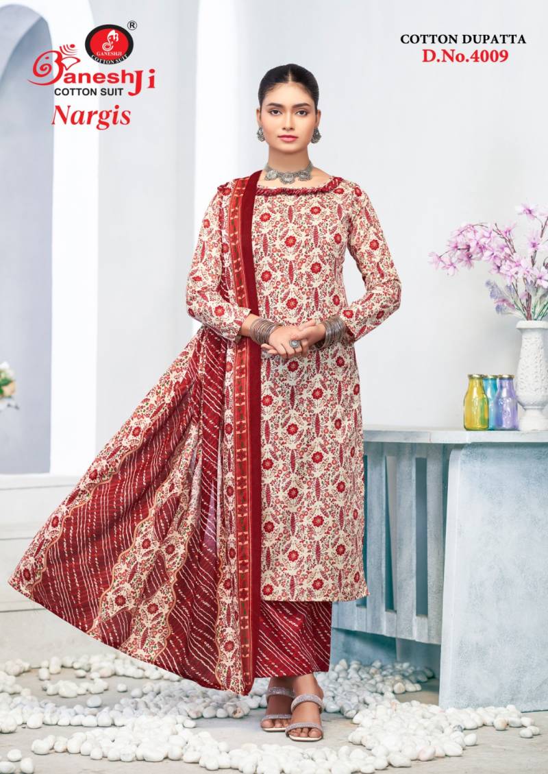 Nargis Vol 04 By Ganeshji Printed Cotton Dress Material Bulk Orders In India