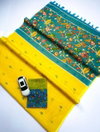 MG 560 Plain Linen Printed Digital Sarees Wholesale Market In Surat
