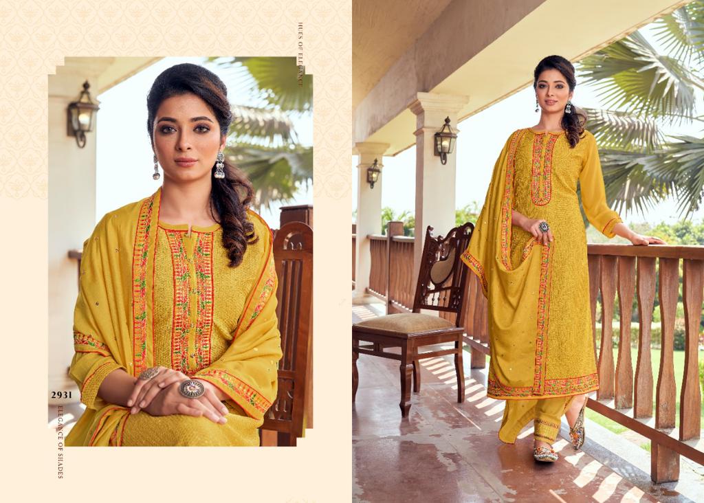 Rangoon Sabya Sachi Designer Festive Wear  luckhnowi work with Multi Color Embroidery Neck Ready Made Collection
