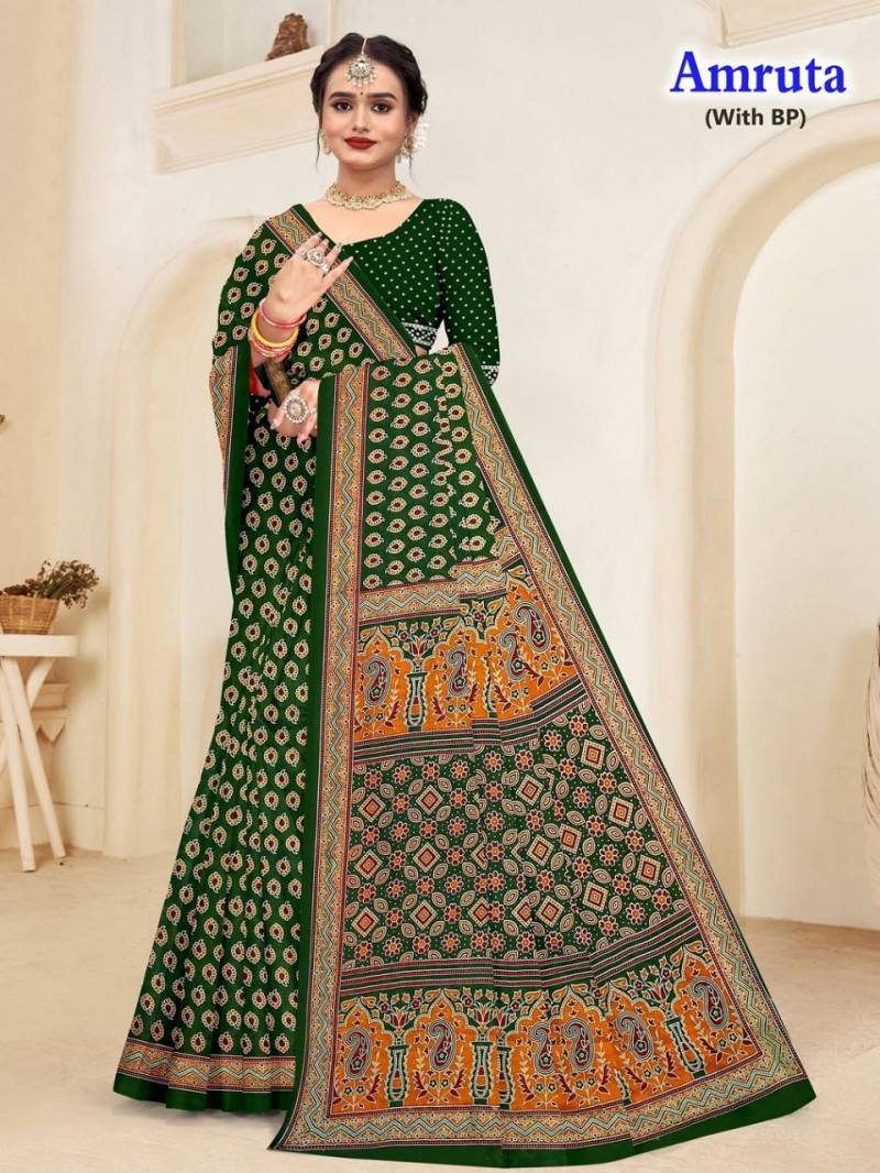 Amruta 1 Beautiful Cotton Printed Saree Wholesale Online