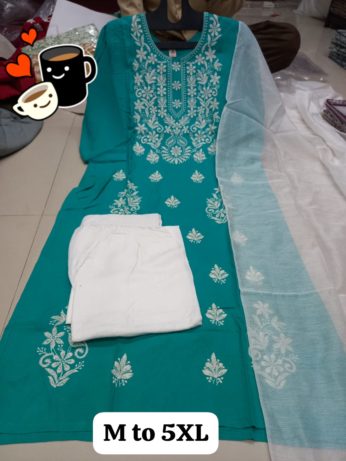 Virat Embroidery Work Kurti With Bottom Dupatta Catalog