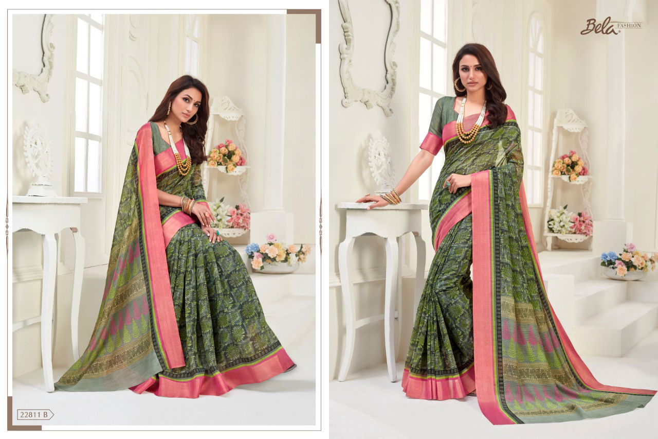 BELA JASMINE VOL-13 Latest Designer Festive Wear Heavy Chiffon Printed saree Collection