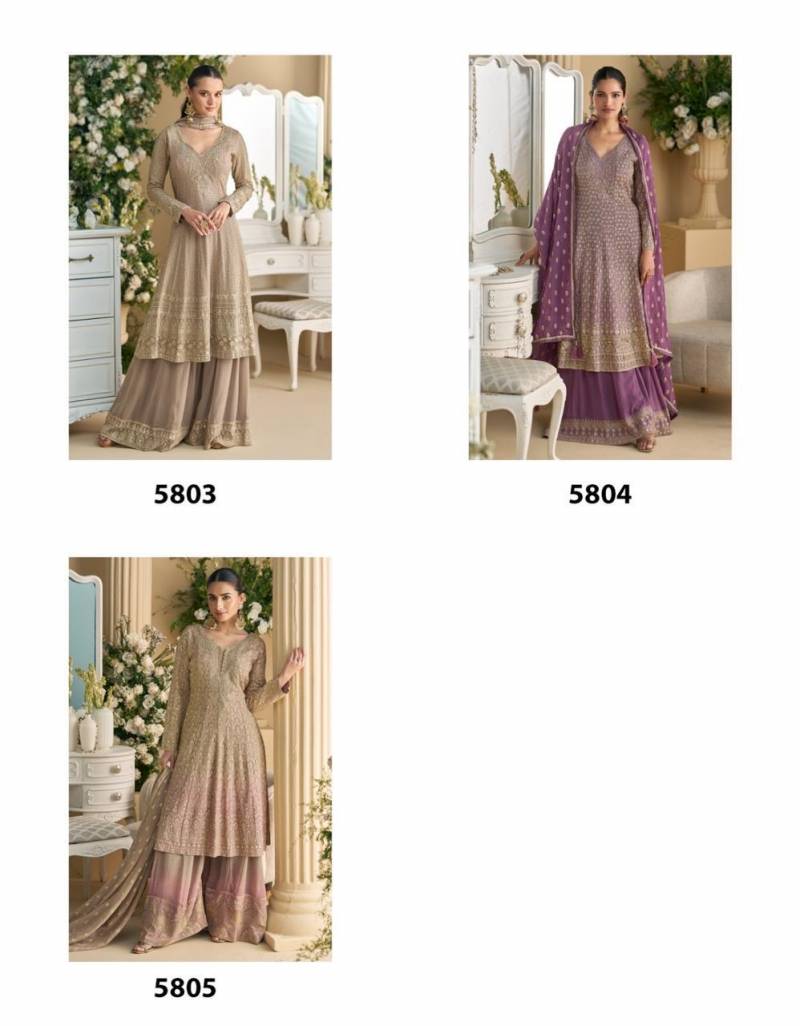 Virasat 5803 To 5805 Georgette Designer Salwar Kameez Online Wholesale