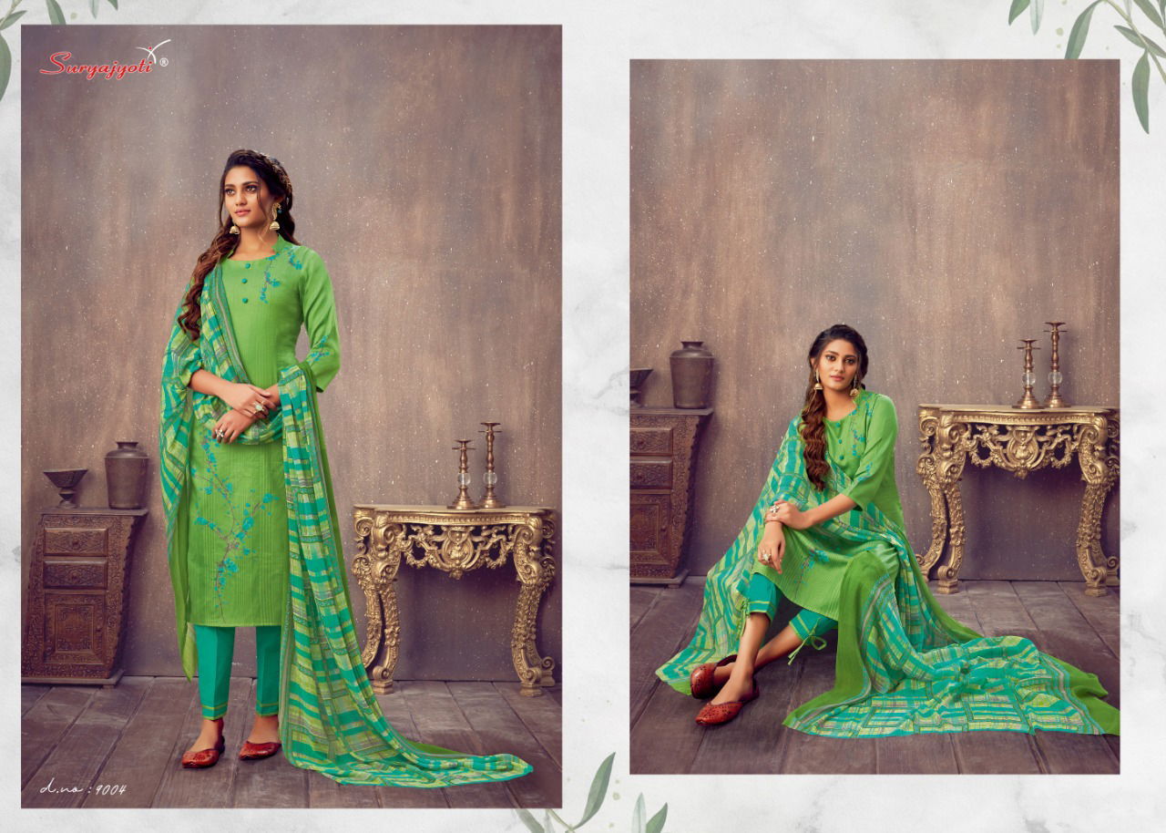 Suryajyoti Zaira 9 Latest Designer Casual Wear Heavy Jam Satin Dress Material Collection