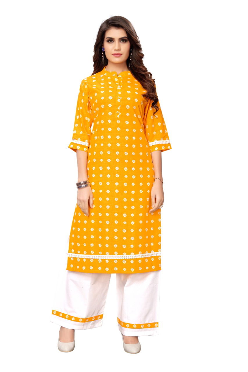Ab Kurti Plazo 1 Casual Wear Designer Printed Traditional Festival Wear Cotton Kurti With Flex Bottom Collection