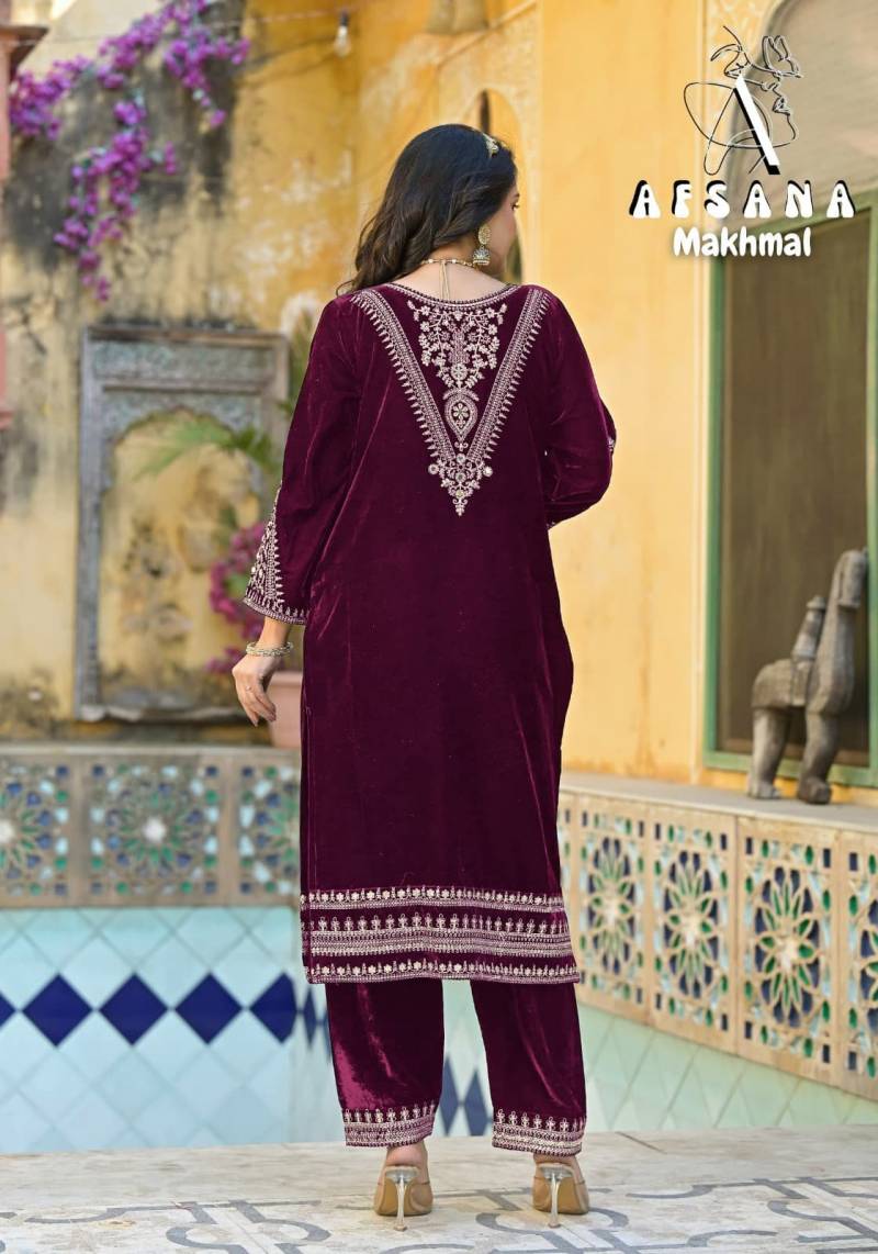 Makhmal By Afsana Velvet With Cording Work Readymade Wholesale Suppliers In Mumbai