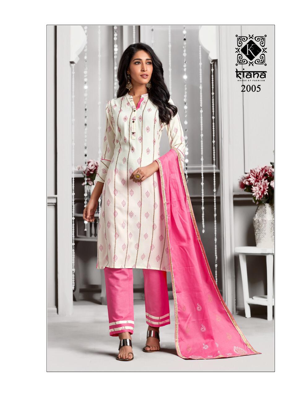 Kiana Crystal 2 Exclusive Casual Wear Readymade Rayon Salwar Suit Collection
