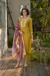Tew Viscos Rayon With Embroidered Work Kurti With Bottom Dupatta Wholesale In India