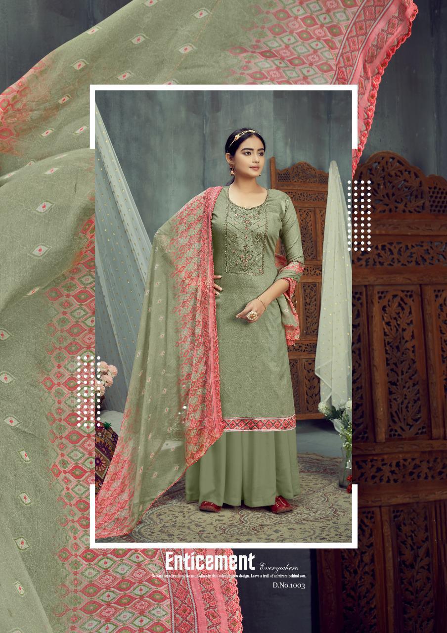 ROLI MOLI SARINA Latest fancy festive Wear Pure Glace cotton Designers Embroidery Readymade Salwar suit collection
