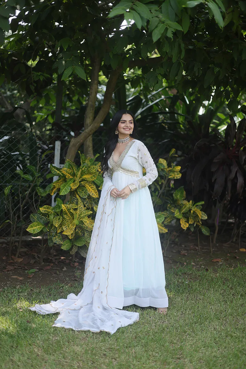 Jf 955 56 Beautiful Faux Blooming Gown With Dupatta Wholesale Market In Surat