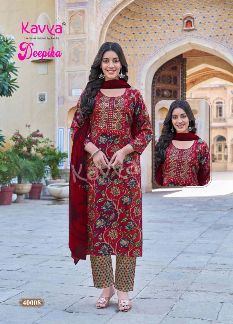 Deepika Vol 40 By Kavya Straight Kurti With Bottom Dupatta Orders In India
