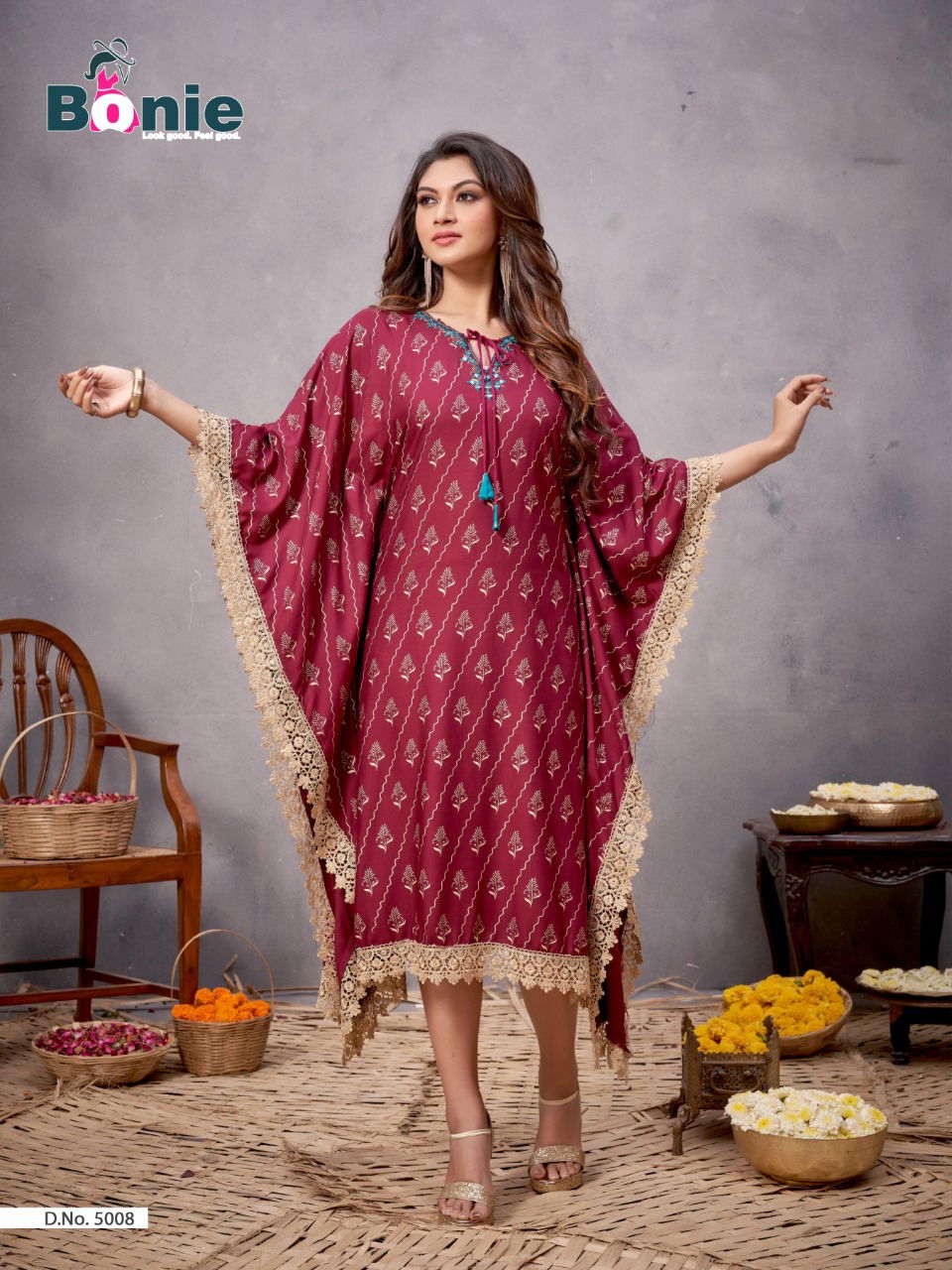 Bonie Hello Kaftan Fancy Ethnic Wear Rayon Printed Collection
